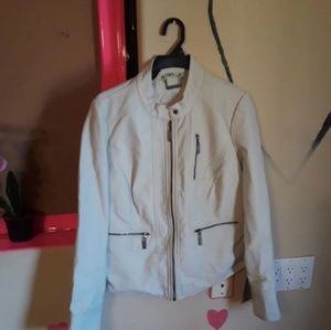 White leather jacket
